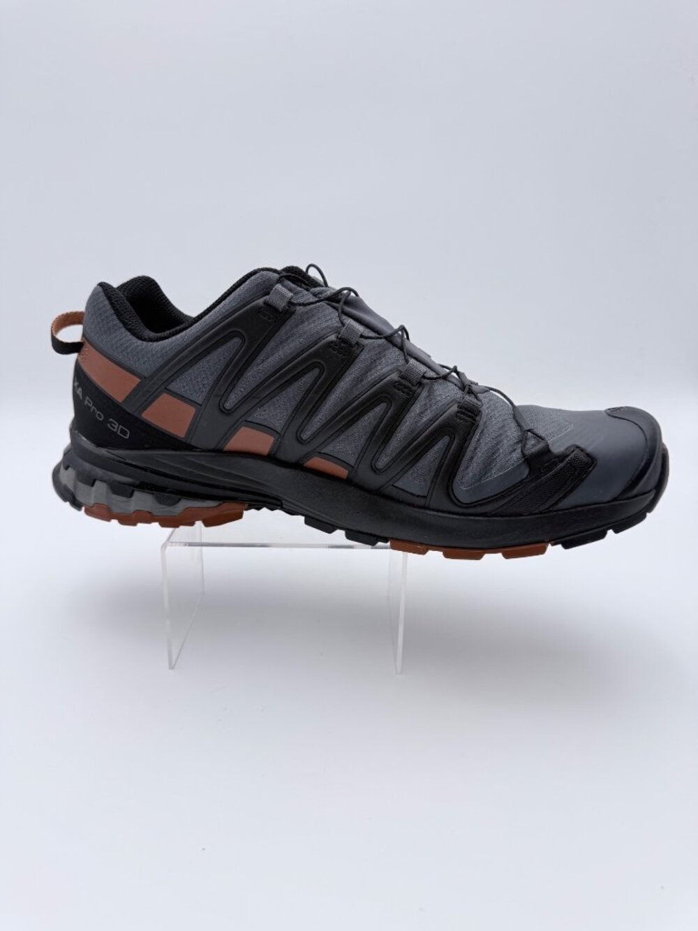 Salomon XA Pro 3D Mens Trail Running Shoes GoreTex Black Brown Size 11.5 Outsole